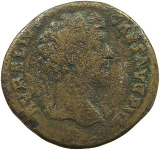 Rome Empire Marcus Aurelius Sestertius Ric 863 T137 017