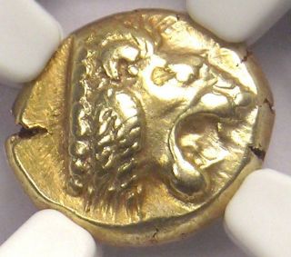 Ancient Lesbos Mytilene El Hecte Coin 521 - 478 Bc (lion,  Calf) - Certified Ngc Xf