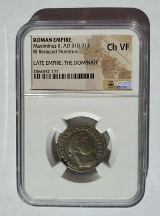 Roman Empire Maximinus Ii,  Ad 310 - 313 Ngc Ch Vf Rev Tye 
