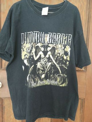 Dimmu Borgir T - Shirt In Sorte Diabolic 2007 Tour Norwegian Black Metal Large