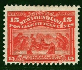 Canada Newfoundland Qv Stamp Sg.  75 15c Lmm Grey Seals 1897 Cat £26 Bblue33