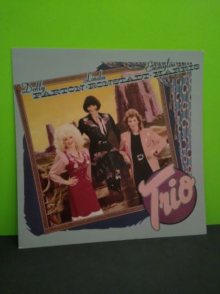 Dolly Parton Linda Ronstadt Emmylou Harris Trio Lp Flat Promo 12x12 Poster