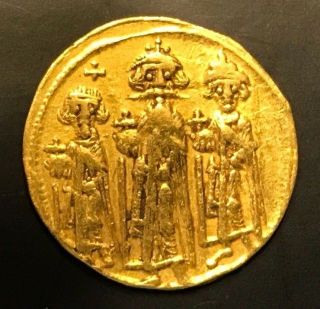 Ancient Byzantine Gold Coin Heraclius.  Solidus 610 - 641 A.  D.  Rare Coin