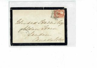 G093 Canada 1860 5c Beaver On Mourning Cover