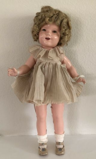 Vintage Ideal Shirley Temple Composition Doll 20”