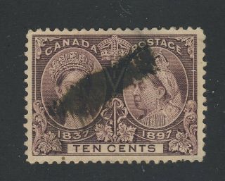 Canada Queen Victoria Jubilee Stamp 57 - 10c F/vf Guide Value = $110.  00
