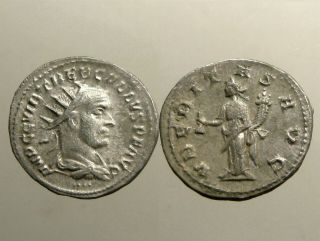Trebonianus Gallus Silver Antoninianus_killed By His Own Troops_uberitas