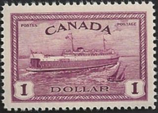 Canada 273 Train Ferry P.  E.  I.  Peace Issue 1946 Pristine Gum