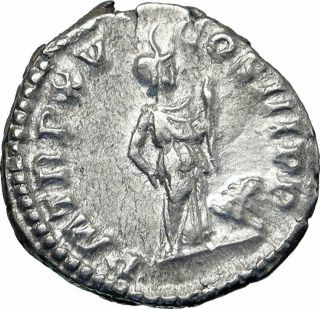 Septimius Severus Authentic Ancient 207ad Rome Silver Roman Coin Africa I85636