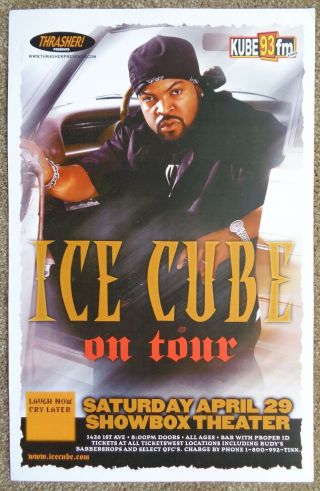 Ice Cube 2006 Gig Poster Seattle Concert Washington