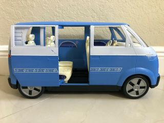 Vintage 2002 Mattel Barbie Blue Vw Volkswagen Bus/van/camper Rare