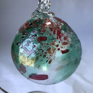 Hand Blown Art Glass Witch Ball Ornament Sun Catcher