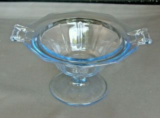 Mayonnaise Bowl,  Decagon Willow Blue - Cambridge Elegant Glass - Vintage 1930/40s