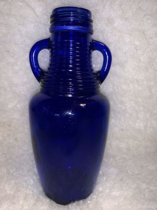 Colbolt Blue Glass Bottle 7 " X 3 "