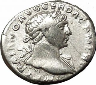 Trajan 103ad Unlisted Silver Ancient Roman Coin Pax Peace Cult Rare I53284