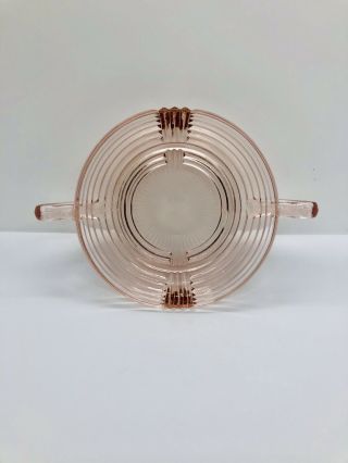 Anchor Hocking Manhattan Pink Depression Glass Bowl W/handles
