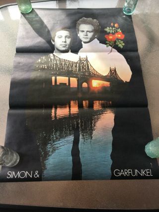 Vintage Simon And Garfunkel Insert Poster Bookends Columbia 1968 22x33