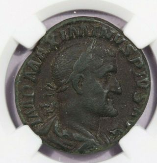235 - 238 Ad Ae Sestertius Roman Empire Maximinus I Ngc Ch Vf B3
