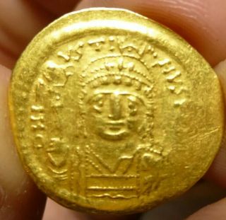 Byzantine Gold Solidus Emperor Justin Ii (565 - 578 Ad) 4.  4 Grams
