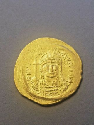 Rare Gold Byzantine Justinian I 527 - 565 Ad Soldius