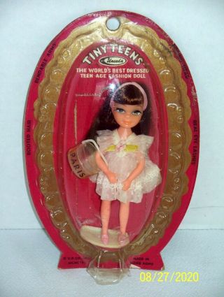 Vintage 1960s Uneeda Tiny Teens Doll Party Time In Package