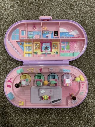 Rare 1992 Polly Pocket Stampin School Playset Complete Figure Vintage Toy Set