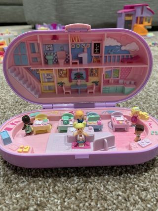 RARE 1992 POLLY POCKET STAMPIN SCHOOL PLAYSET COMPLETE FIGURE VINTAGE TOY SET 2
