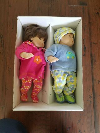 American Girl Doll Brunette Bitty Baby Twins With Two Additional Outfits Euc