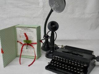 American Girl Doll Kit,  Her Telephone,  Typewriter,  Lamp And Book,  All Retired