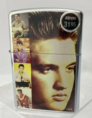 Gorgeous Elvis Presley " Memories " Zippo 2006 Lighter In Labeled Tin