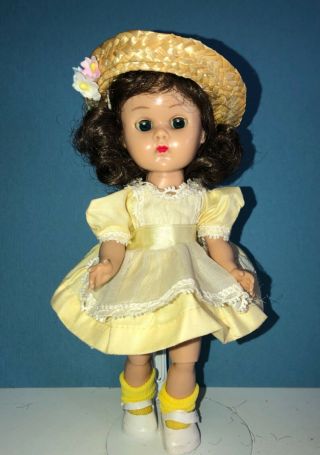 Vintage Vogue Ginny Doll In Her Tagged Yellow Dress