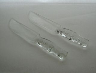 Vintage Glass Fruit Knives Pair