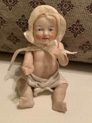 Sweet Antique All Bisque German Baby Doll.
