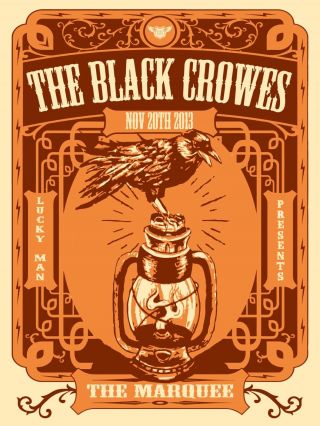 The Black Crowes 2013 Phoenix Concert Tour Poster - Blues Classic Rock Music