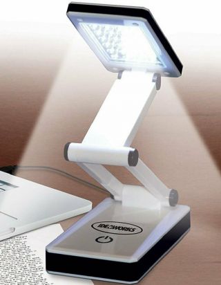Portable Led Desk Lamp Bright Light Reading Night Travel Battery Usb Laptop
