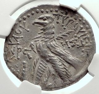 TYRE SHEKEL Ancient BIBLICAL Silver Jewish Temple Tax Greek Coin NGC i74000 2