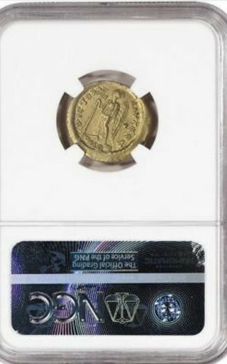Just 1 day - AD 491 - 518 Byzantine Gold Coin Anastasius Solidus NGC AU 2
