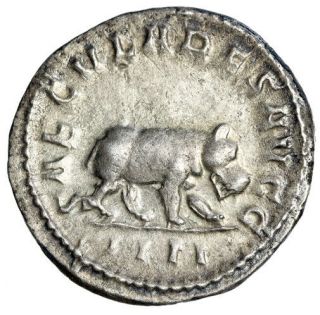 Otacilia Severa (wife Of Philip I) Ar Antoninianus " Hippopotamus Hippo " Gvf