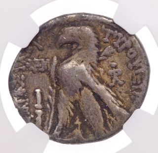 Phoenicia.  Tyre.  126/5 Bc - Ad 65/6.  Ar Half Shekel,  Ngc Vf