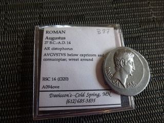 Ancient Roman Silver Coin Augustus,  Ar Cistophoric Tetradrachm,  27 - 14 Ad 10.  74 G