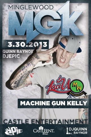 Machine Gun Kelly / Quinn Raynor / Dj Epic 2013 Memphis Concert Tour Poster