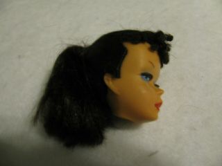 Vintage 4 Brunette Ponytail Barbie Doll Head