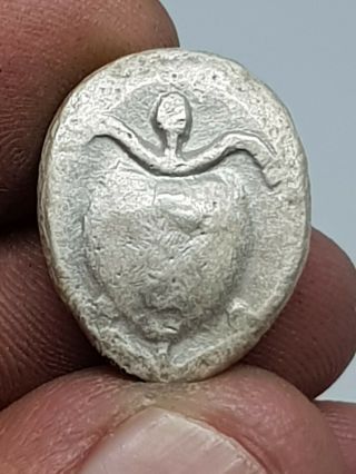 Extremely Rare Ancient Greek Silver Stater Aigina 11,  8 Gr.  22,  5 Mm