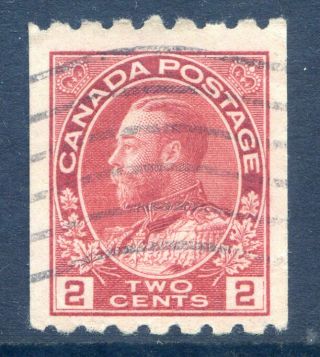Canada 1912 - 21 2c Carminbe Coil Perf 8 X Imperf Good (2019/10/18 07)
