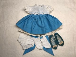 Vintage 1960 Chatty Cathy Doll Outfit Blue Sun Dress
