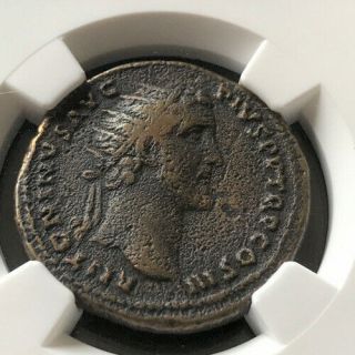 Ancient Roman Empire Antoninus Pius Ad 138 - 161,  Vf Ngc Ae Dupondius Very Fine