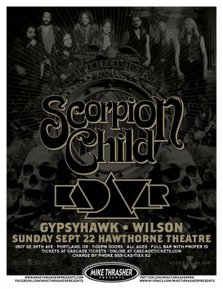 Scorpion Child /kadavar /gypsyhawk/wilson 2013 Portland Concert Tour Poster - Rock