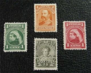 Nystamps Canada Newfoundland Stamp 78 - 81 Og H/nh $30