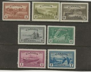 Canada Sg 401/7 1946 Peace Set Of 7 Fine Mounted