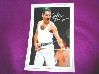 Freddie Mercury,  Queen Signed 8 " X 10 " Photo & C.  O.  A.  Limited Edition 73 Only